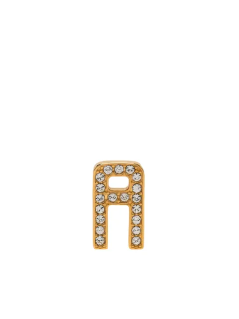 AMBUSH crystal-embellished logo-plaque earring