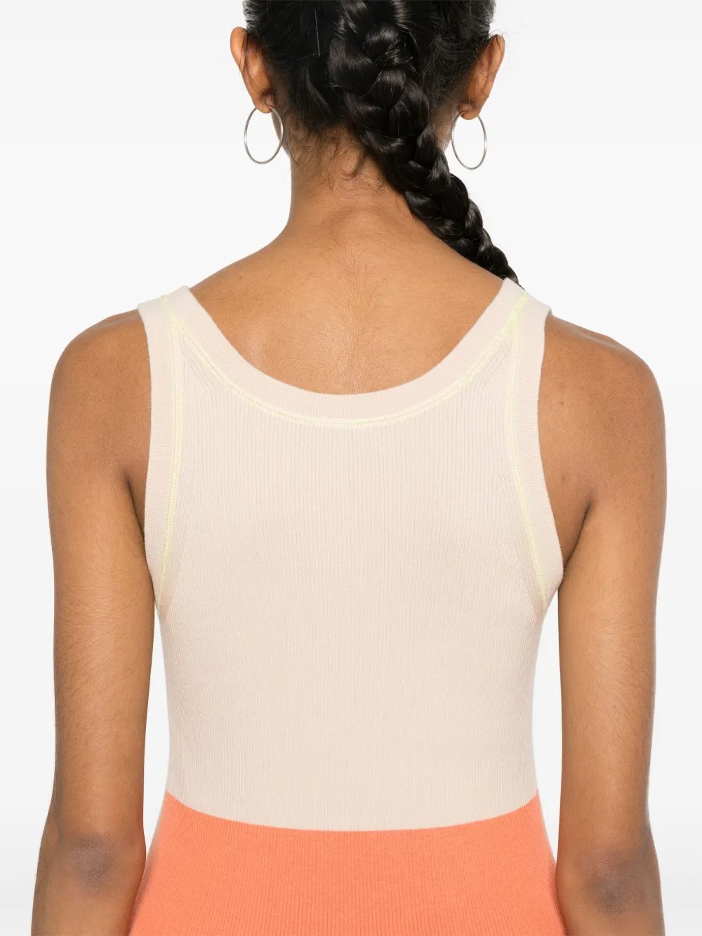 Ps By Paul Smith Colourblock Ribbed Tank Top In Neutrals