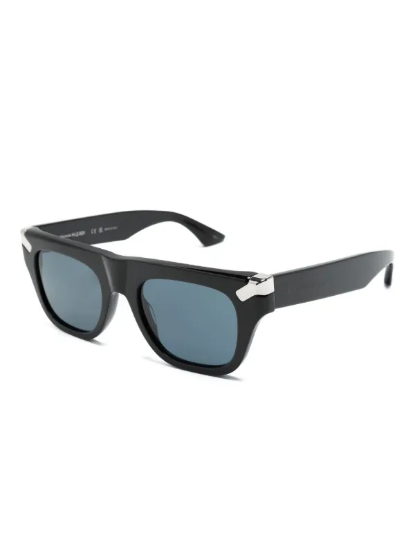 ALEXANDER MCQUEEN ラウントフレムサンクラス 【関税込】 Alexander McQueen Eyewear square-frame Sunglasses | Black