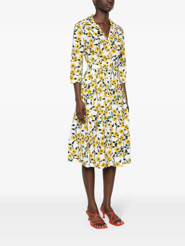 Samantha Sung Audrey Midi Shirt Dress | White | FARFETCH