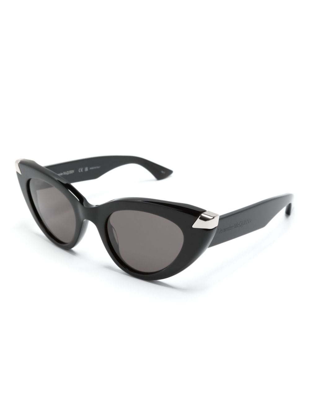 Alexander McQueen Eyewear AM0442S cat-eye zonnebril Zwart