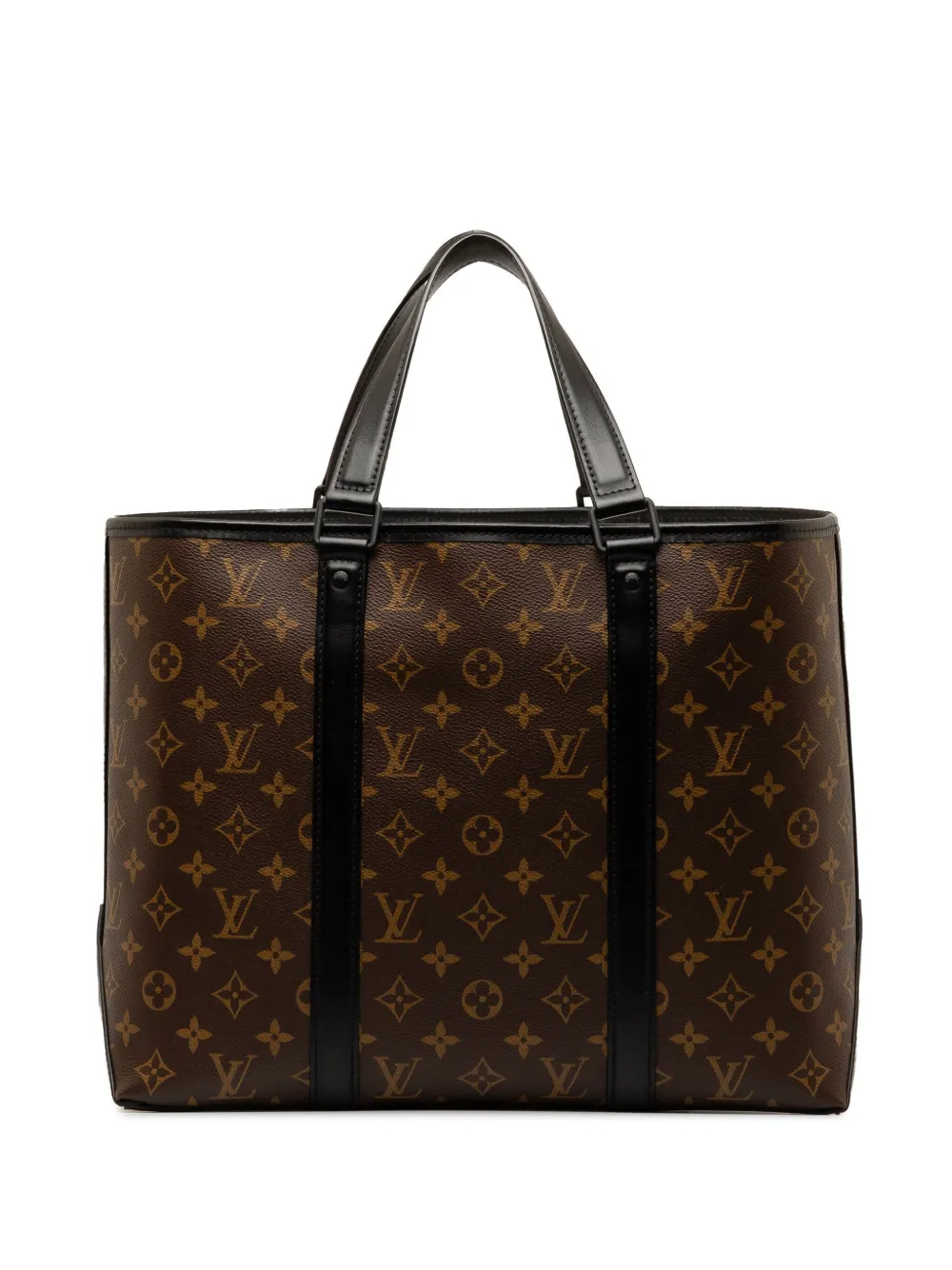 Louis Vuitton Pre-Owned 2021-2023 Monogram Macassar Week-End Tote PM satchel - Bruin