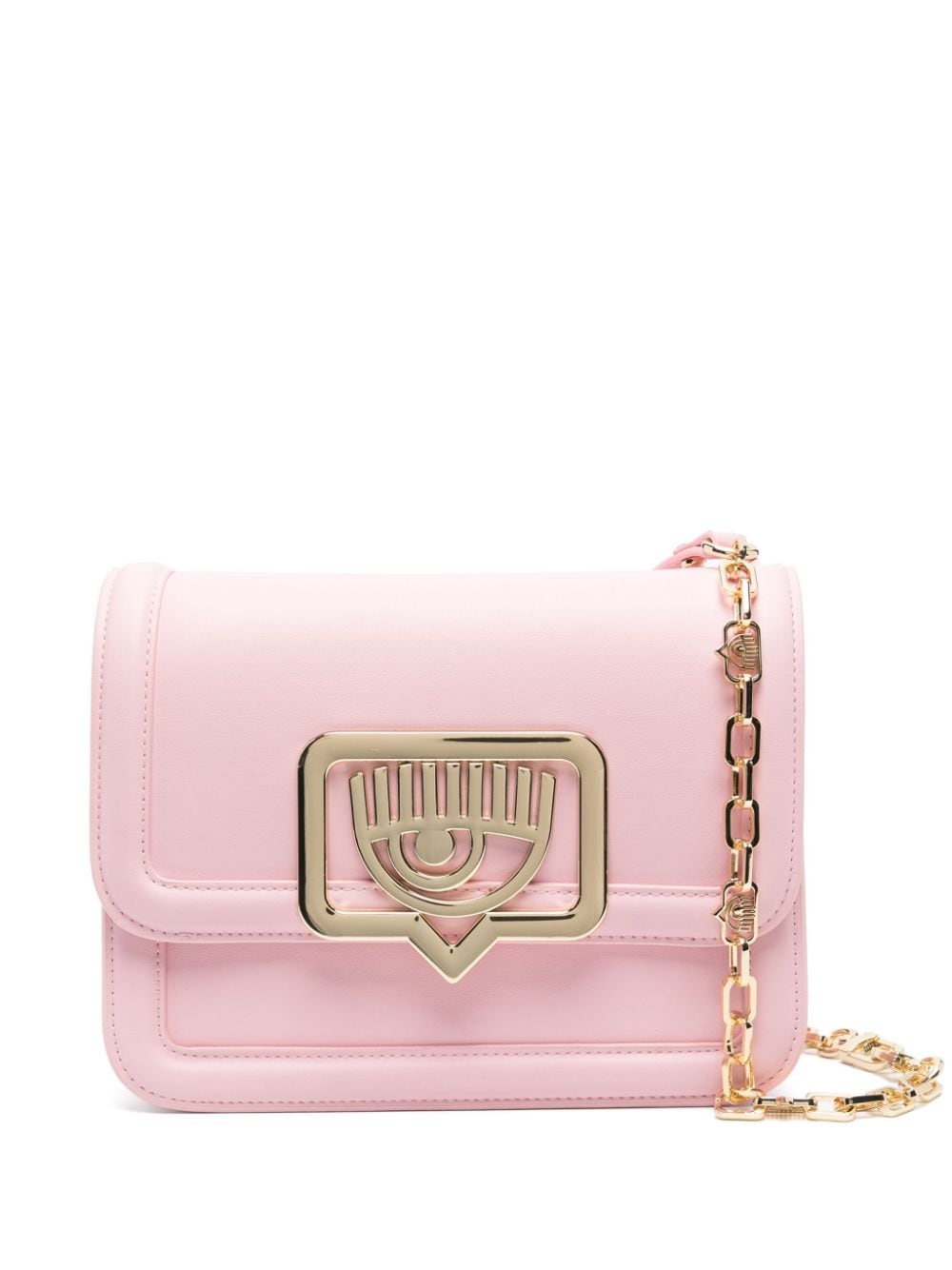 Chiara Ferragni Eyelike-plaque Shoulder Bag In Pink