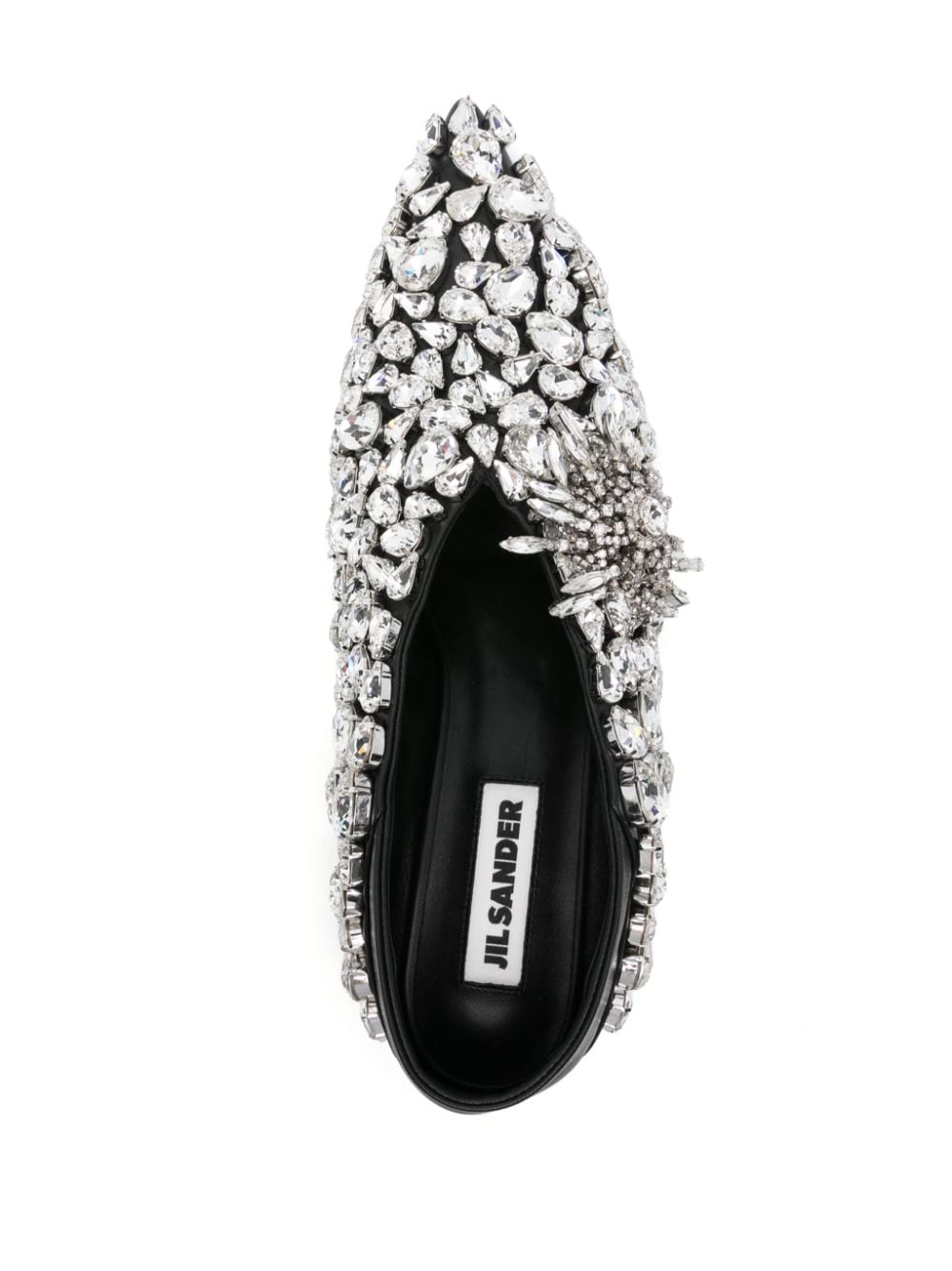 Shop Jil Sander 40mm Crystal-embellished Pumps In Black