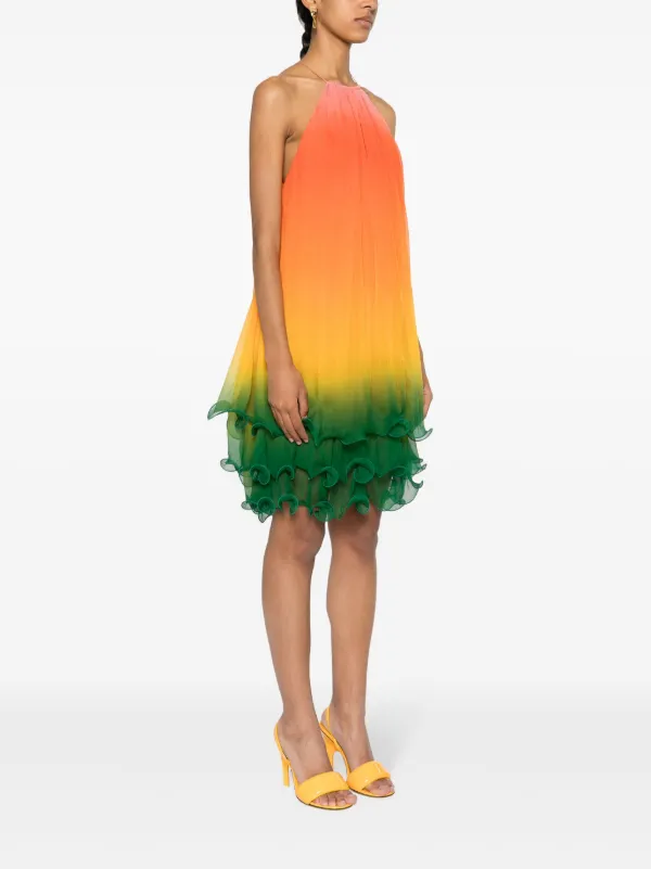 Casablanca Rainbow Gradient Midi Dress | Orange | FARFETCH Casablanca Rainbow Gradient Midi Dress | Orange | FARFETCH