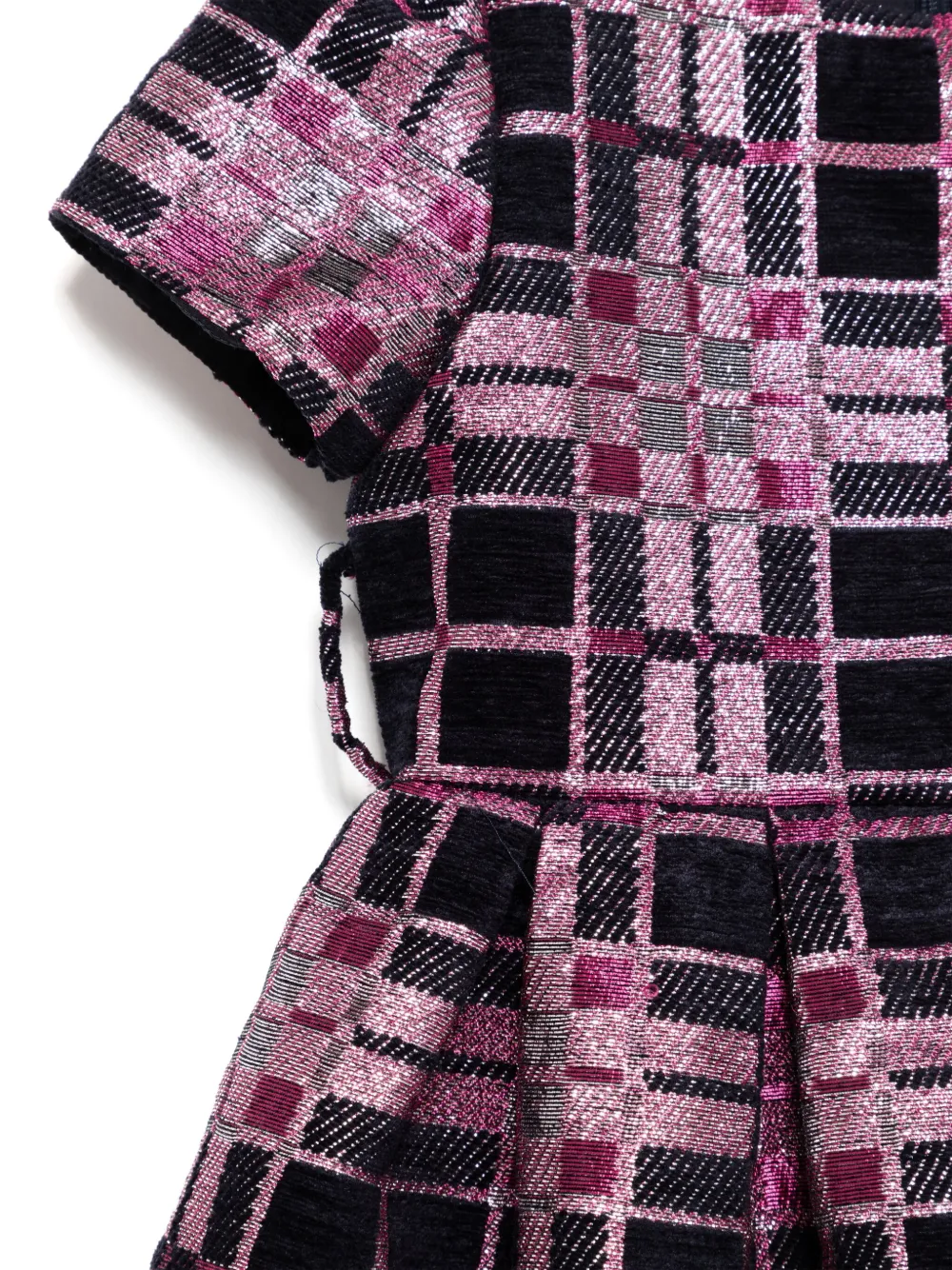 Il Gufo Geruite jurk Roze