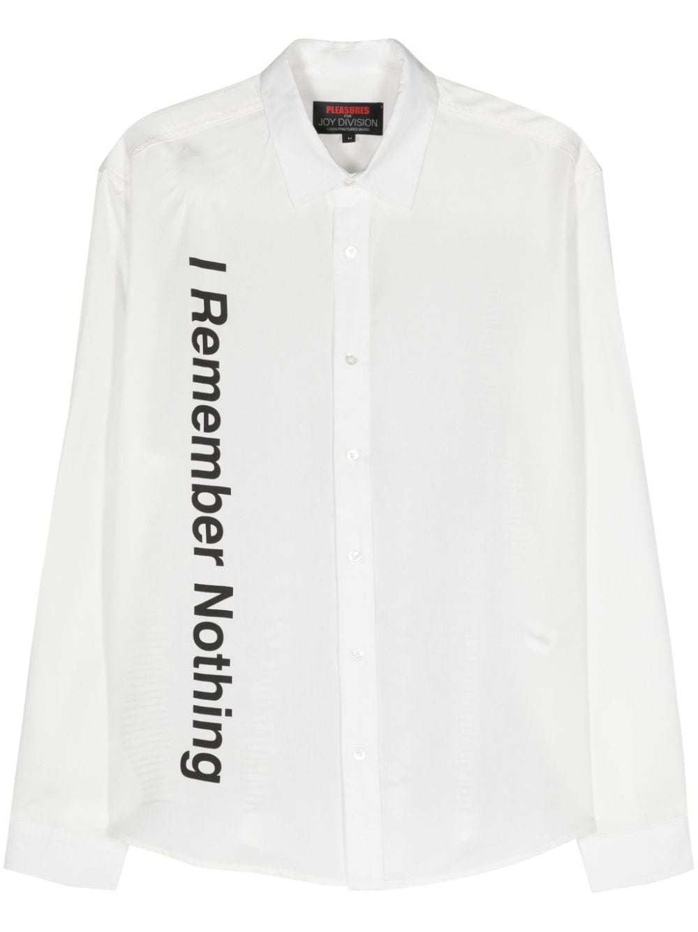 Shop Pleasures Joy Division Tencel Shirt In White