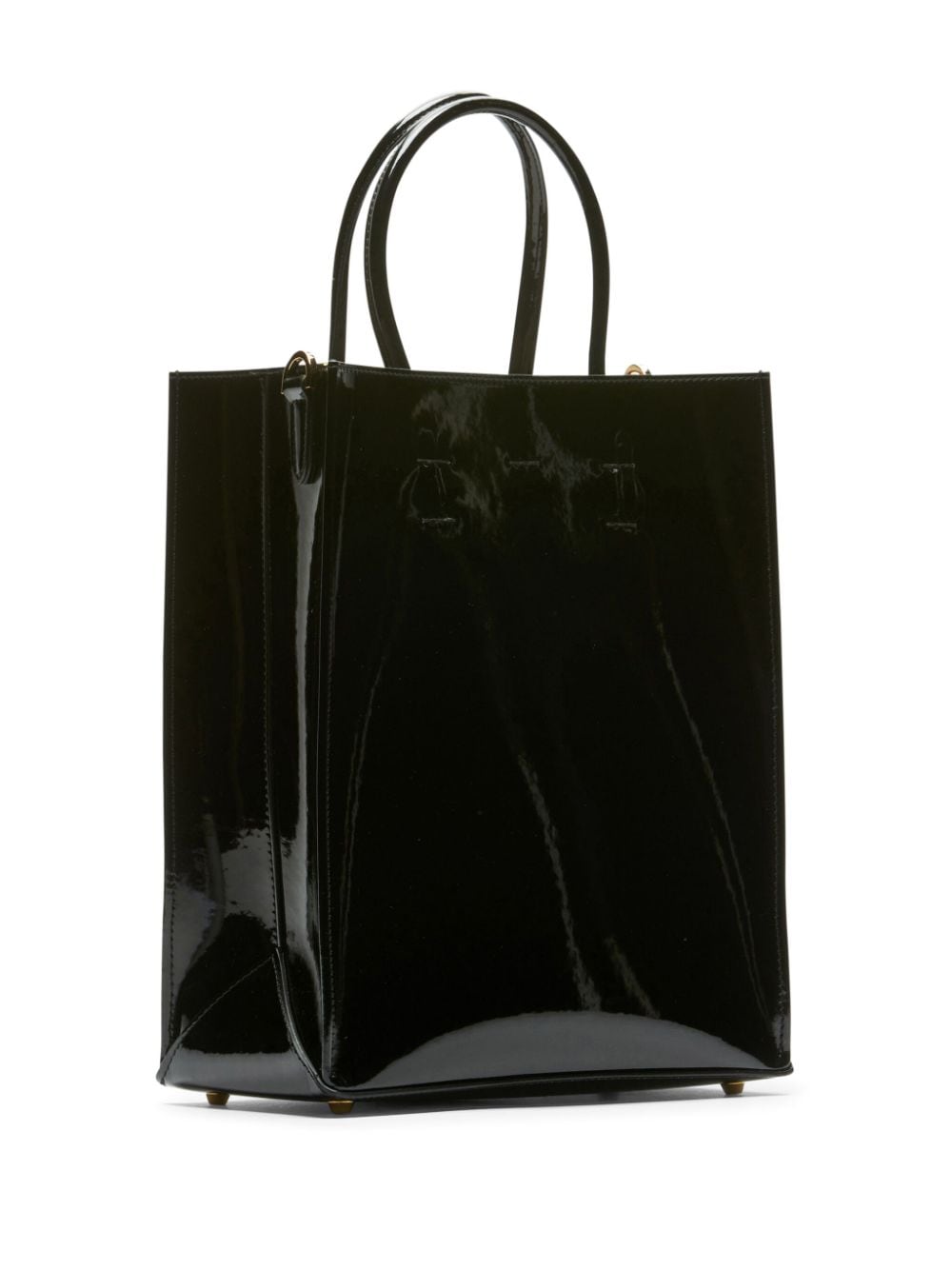 Nº21 embossed glossy tote bag - Zwart