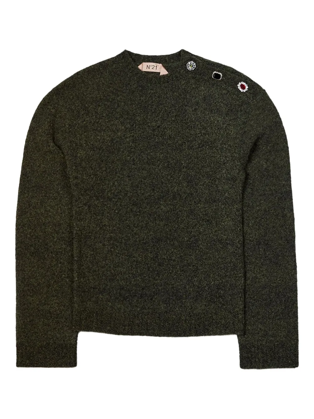 Nº21 crystal-embellished sweater