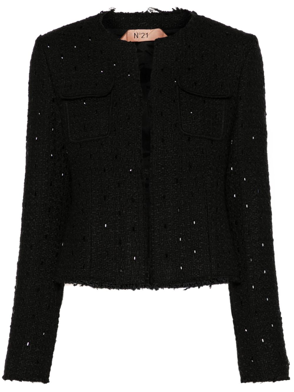 Nº21 crystal-embellished jacket - Black