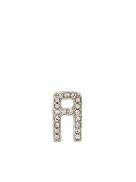 AMBUSH arete con placa del logo y detalles de cristal
