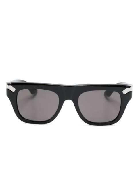 Alexander McQueen Eyewear logo-engraved square-frame sunglasses Men