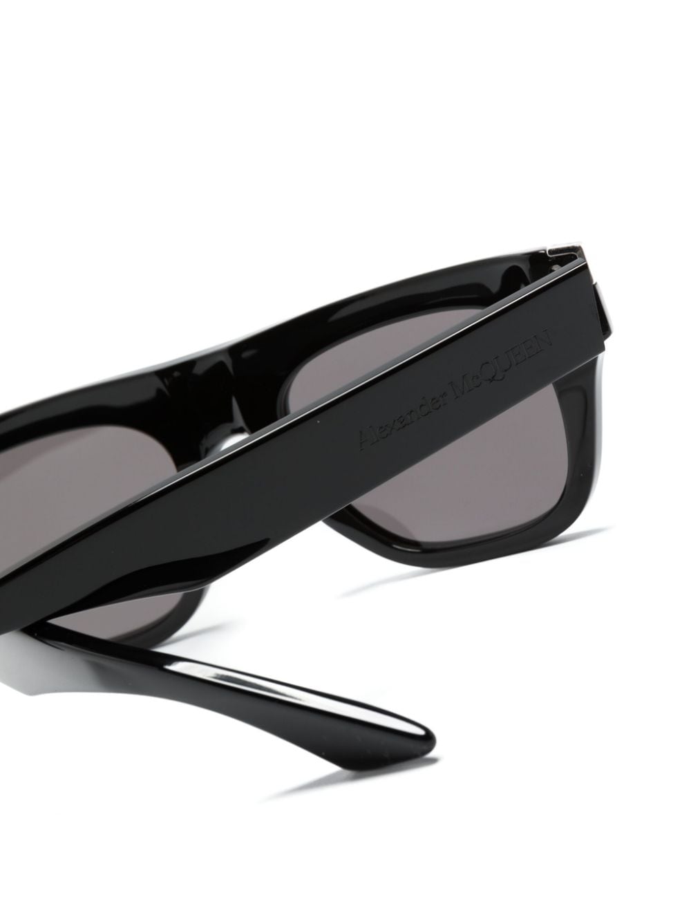 Alexander McQueen Eyewear Zonnebril met vierkant montuur Zwart