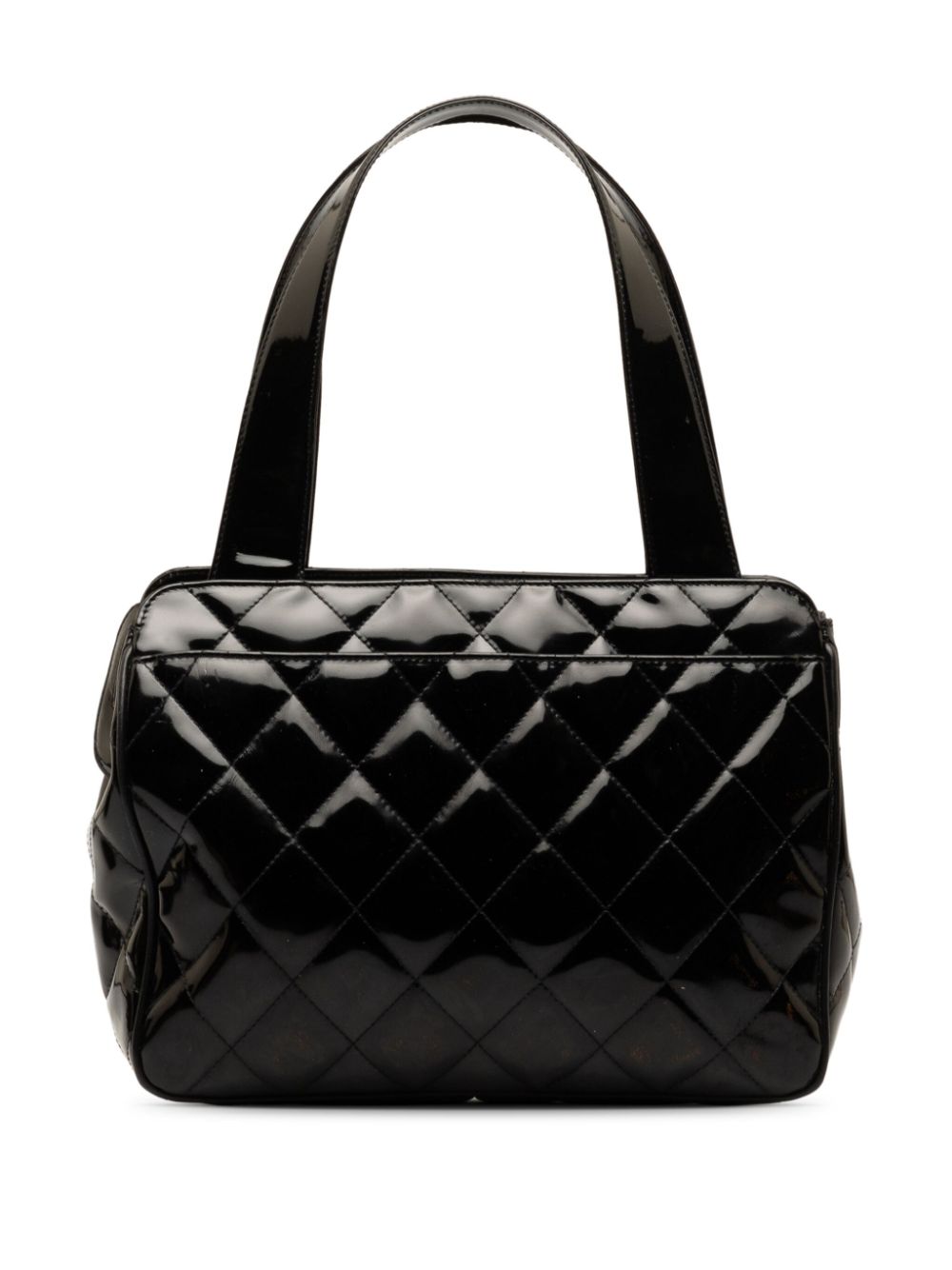 CHANEL Pre-Owned 1996-1997 Quilted Patent handbag - Zwart