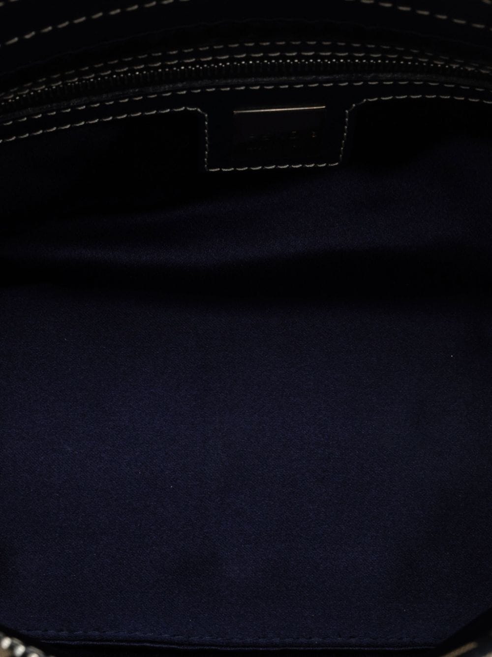 Pre-owned Fendi 2000-2010 Zucchino Shoulder Bag In Blue