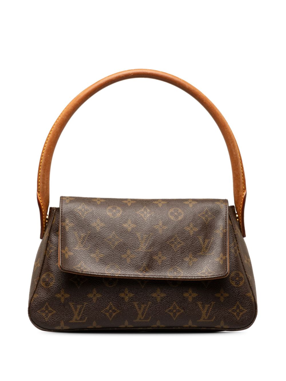 Pre-owned Louis Vuitton 2006 Monogram Looping Mini Shoulder Bag In Brown