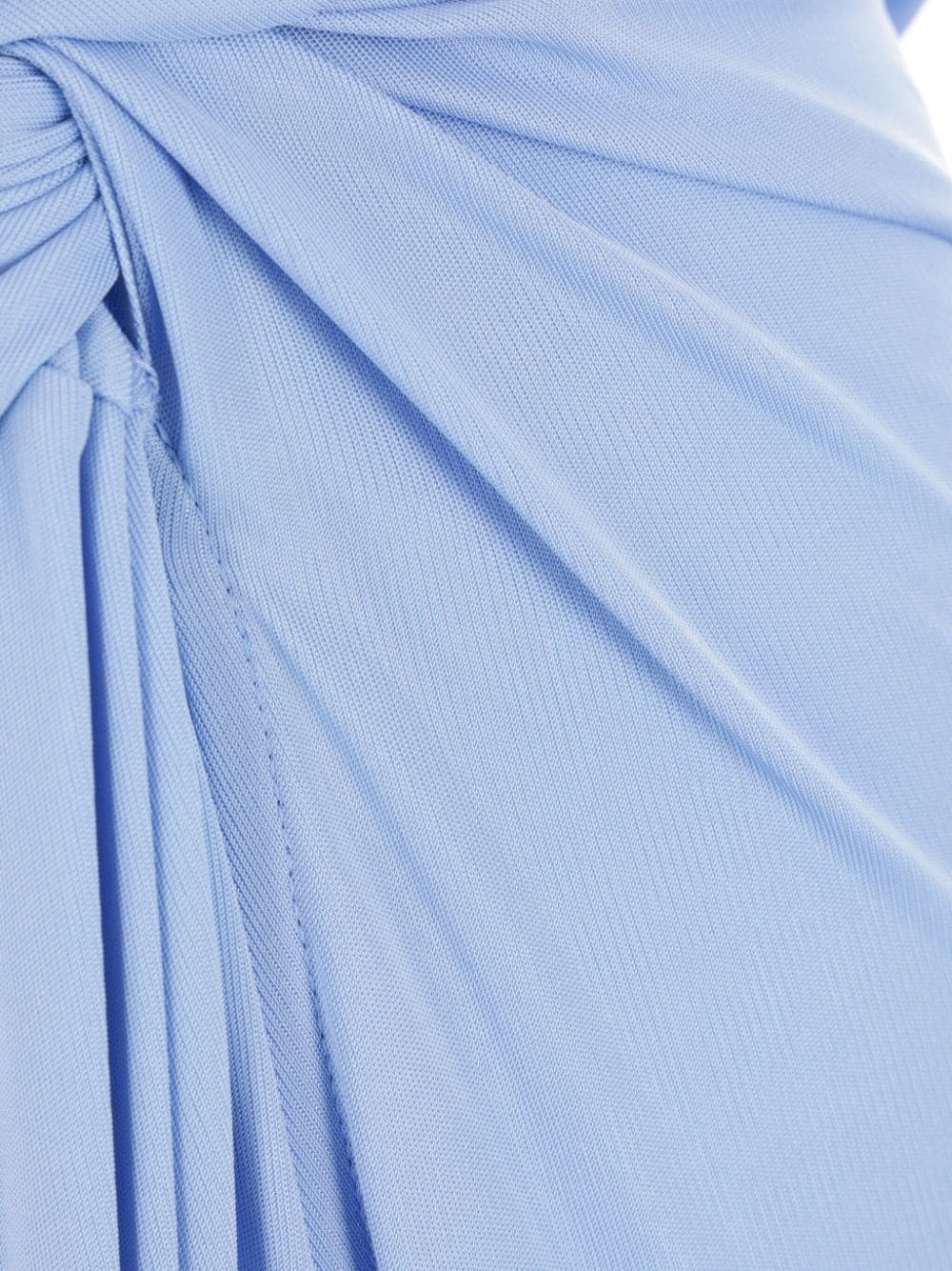 Shop Bottega Veneta Draped Cut-out Dress In Blau