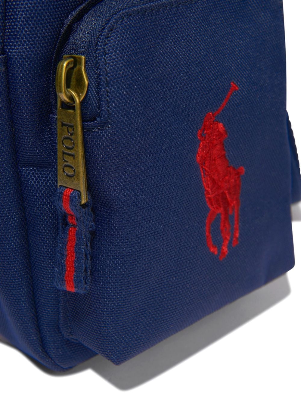 Shop Ralph Lauren Polo Pony-embroidered Shoulder Bag In Blue