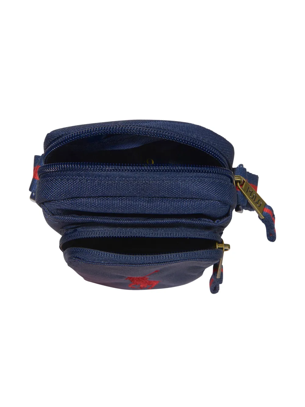 Shop Ralph Lauren Polo Pony-embroidered Shoulder Bag In Blue