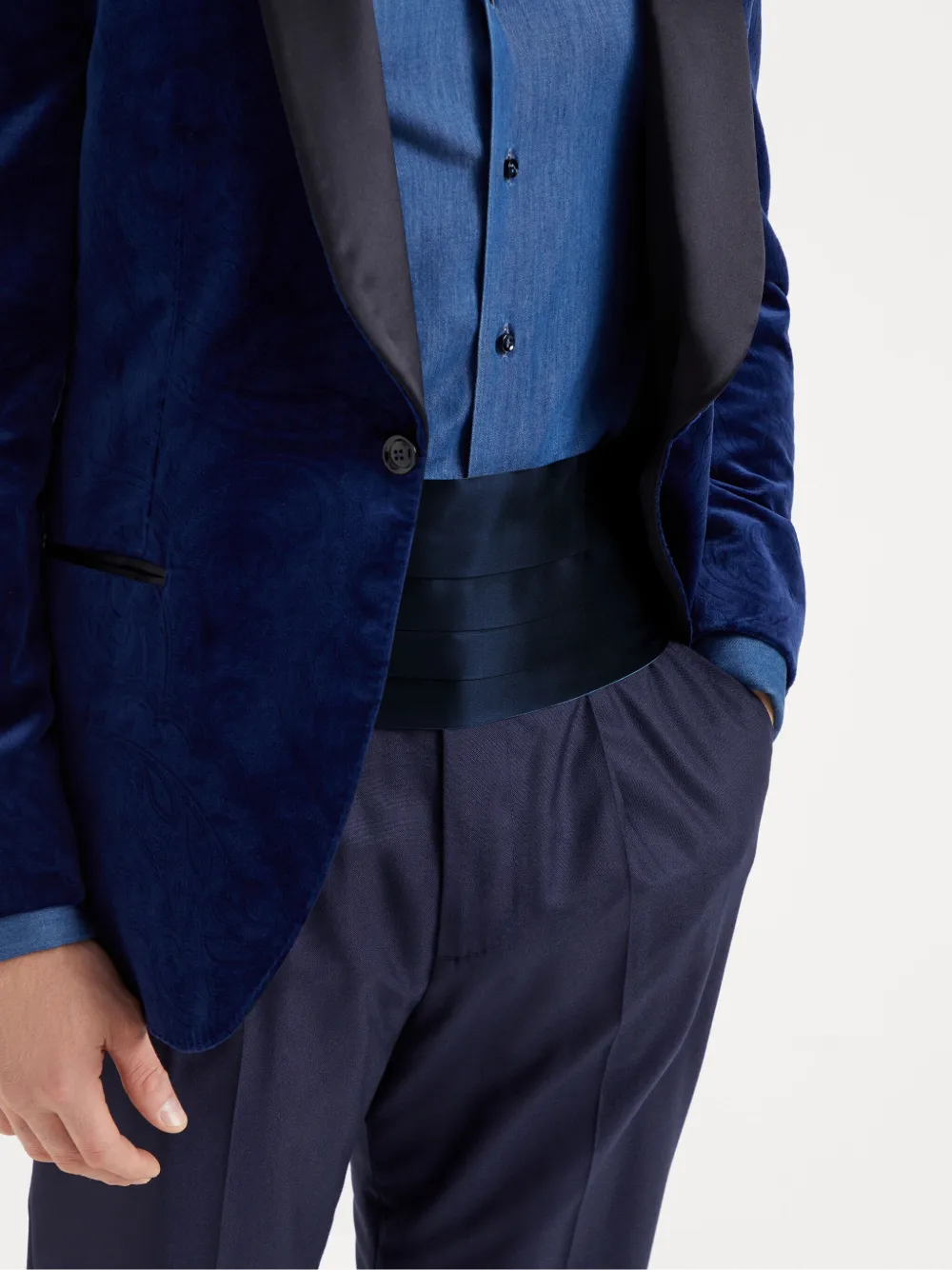 Brunello Cucinelli Satijnen riem Blauw