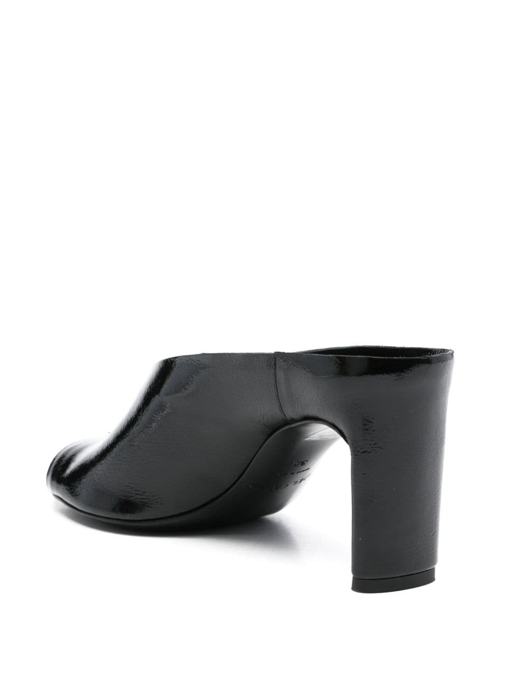 Shop Del Carlo 85mm Leather Mules In Schwarz