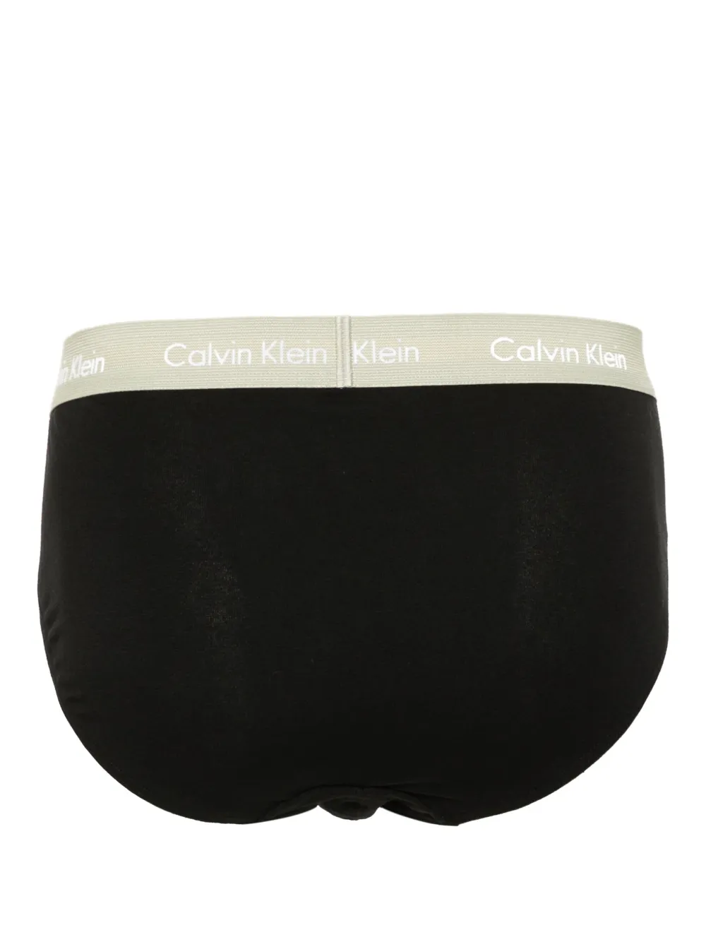 Calvin Klein Underwear Drie slips met logoband Zwart