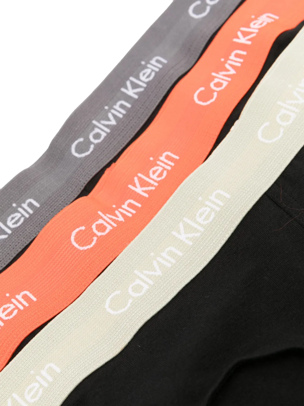 Calvin Klein Underwear Drie slips met logoband Zwart