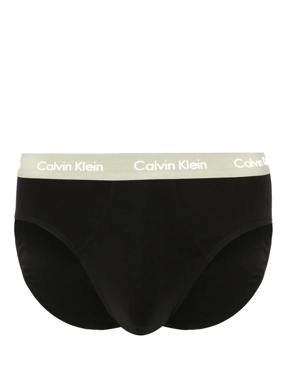 Calvin Klein Underwear Drie slips met logoband Zwart