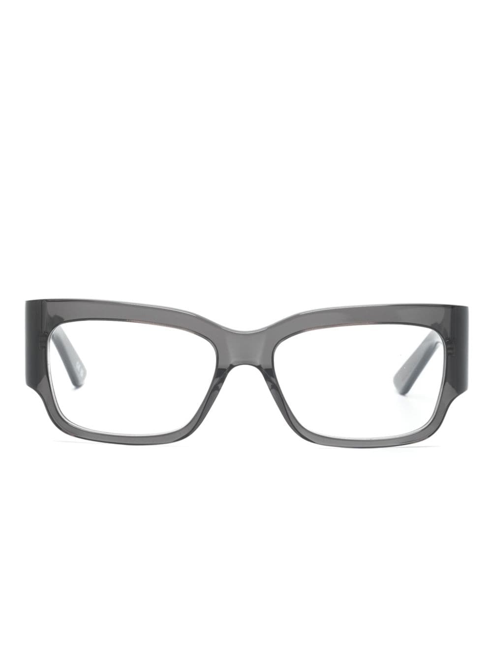 Balenciaga Transparent Rectangle-frame Glasses In Grey