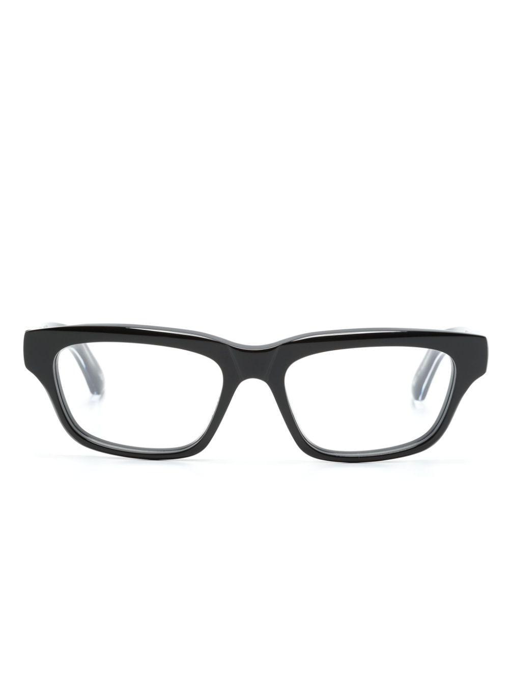 Balenciaga Eyewear logo-lettering rectangle-frame glasses Zwart