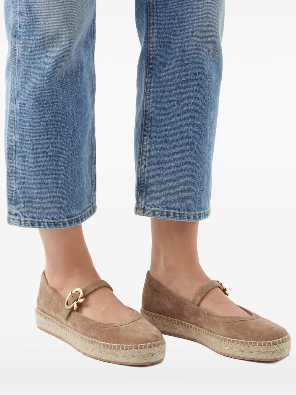 Gianvito Rossi Elda Mary-Jane espadrilles Bruin