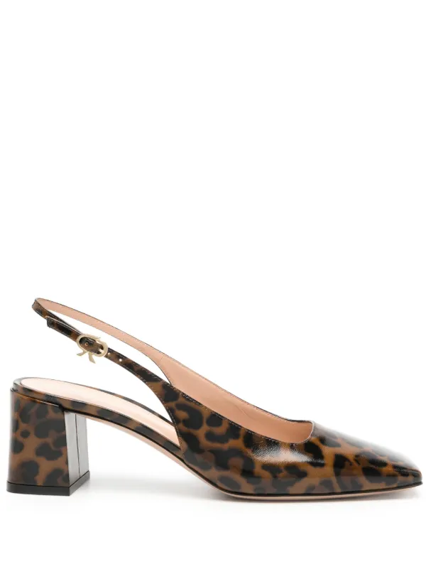 【Gianvito Rossi】 Freeda patentレザースリングバックパンプス Gianvito Rossi Freeda 55mm スリングバック パンプス