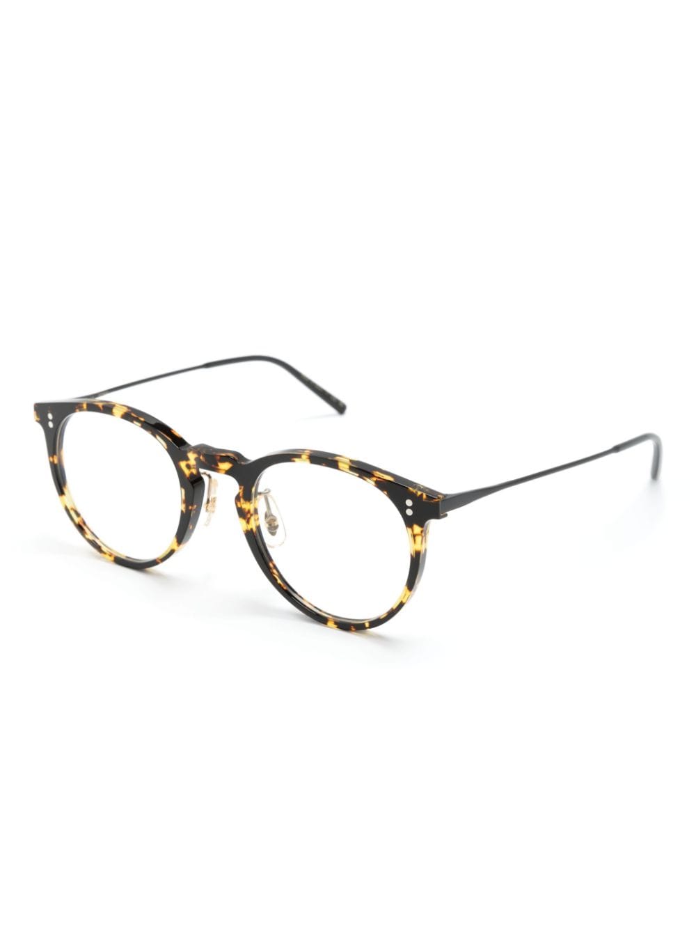 Oliver Peoples tortoiseshell round-frame glasses - Zwart