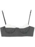 SHUSHU/TONG ruffled bralette top - Grey