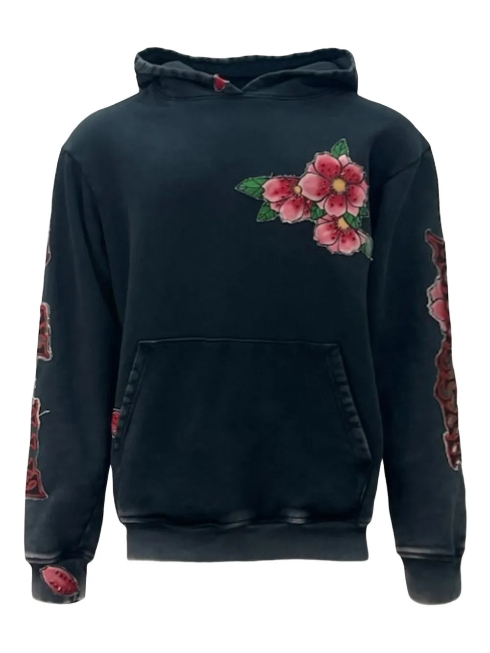 cout de la liberte Killian floral-print hoodie - Grigio
