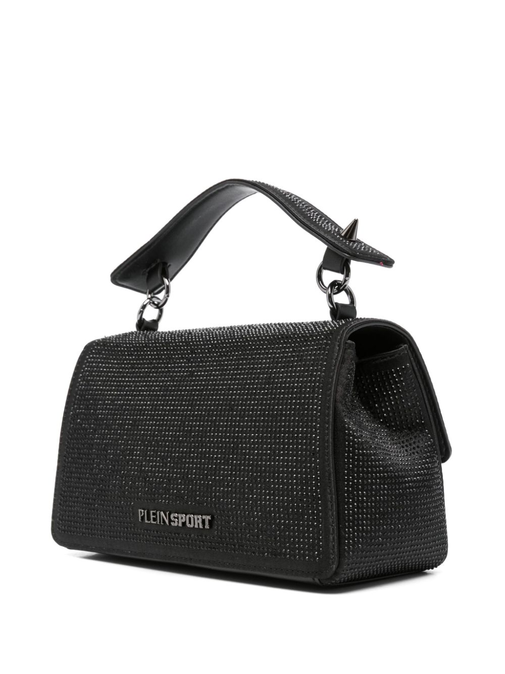 Shop Plein Sport Tiger-head Crystal Embellished Tote Bag In Black