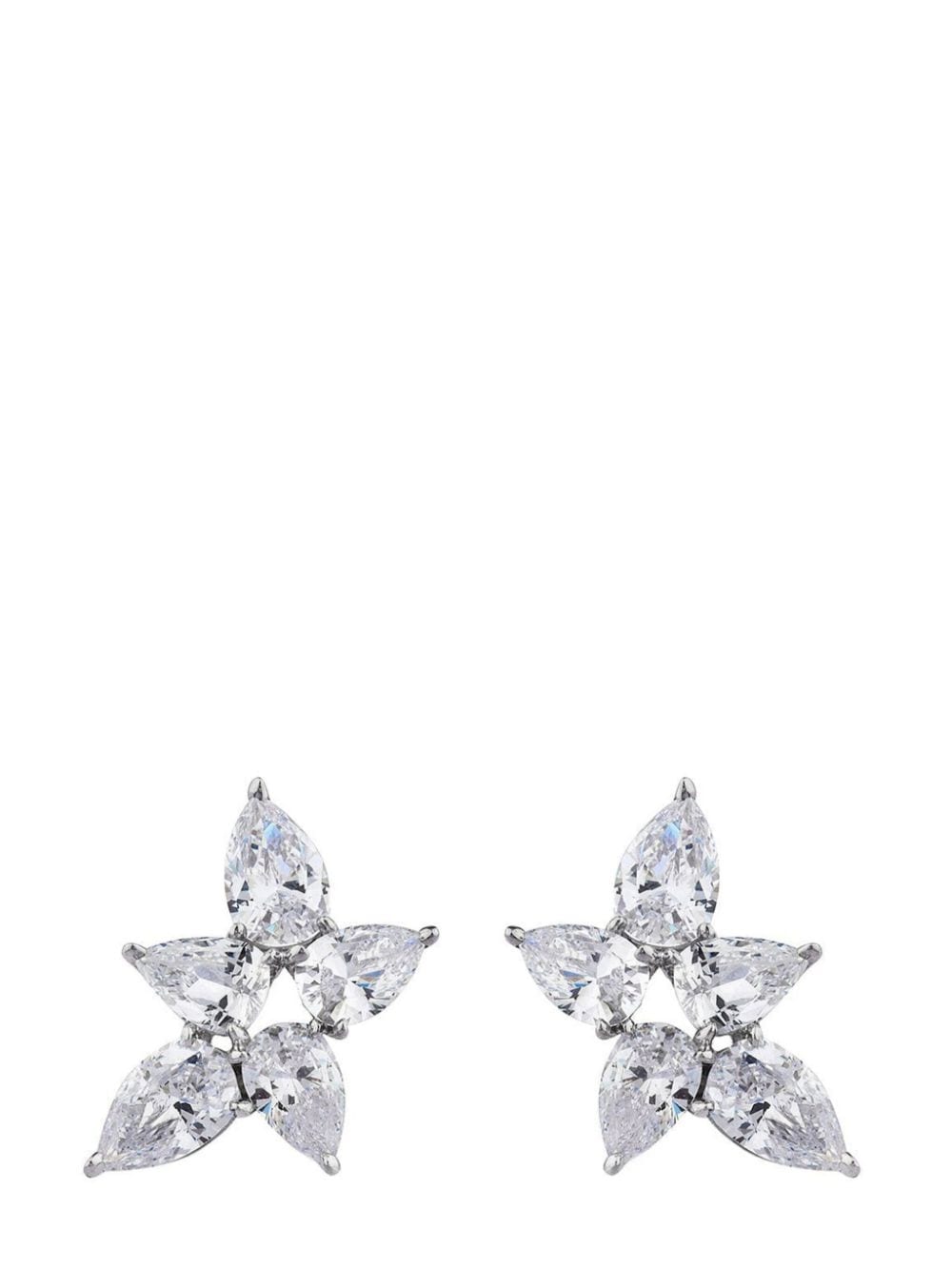 Fantasia By Deserio Pear Cluster Earrings In White