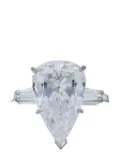 Fantasia by Deserio 14kt gold vermeil pear ring - Silver