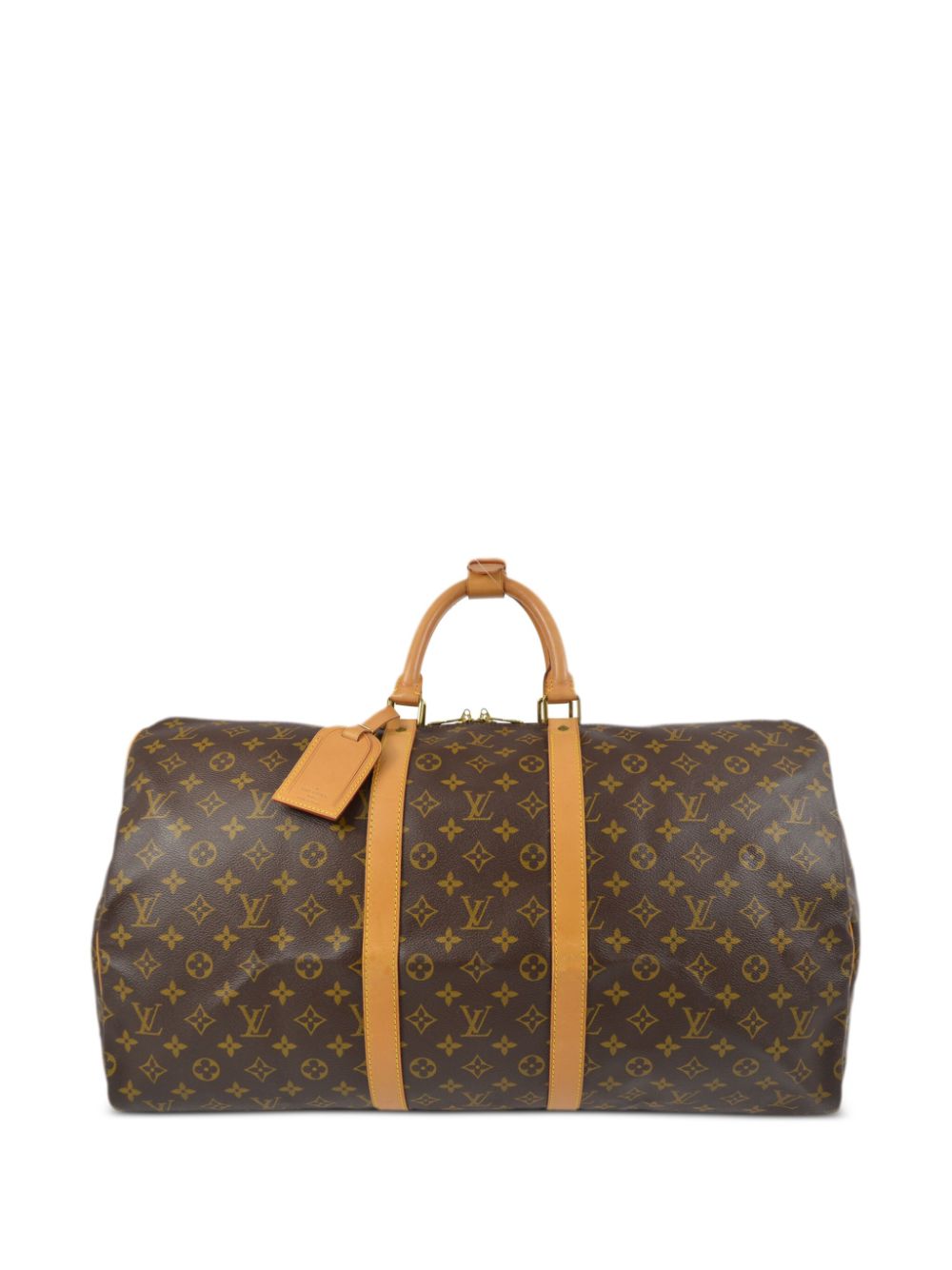Pre-owned Louis Vuitton 1995 Keepall 55 Travel Bag In Brown