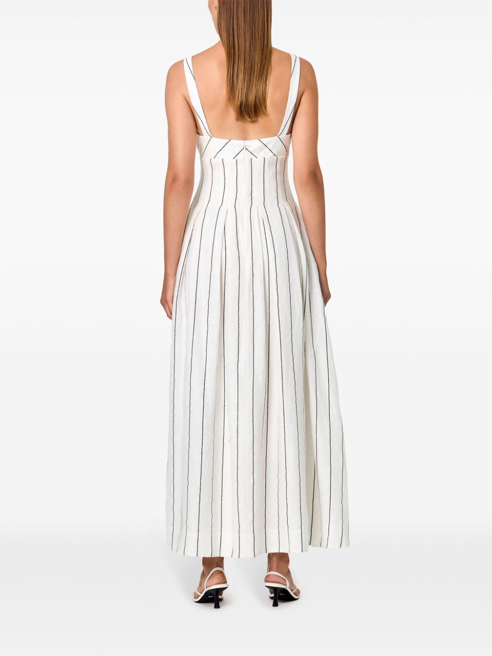 Shop Nicholas Selene Linen Dress In White