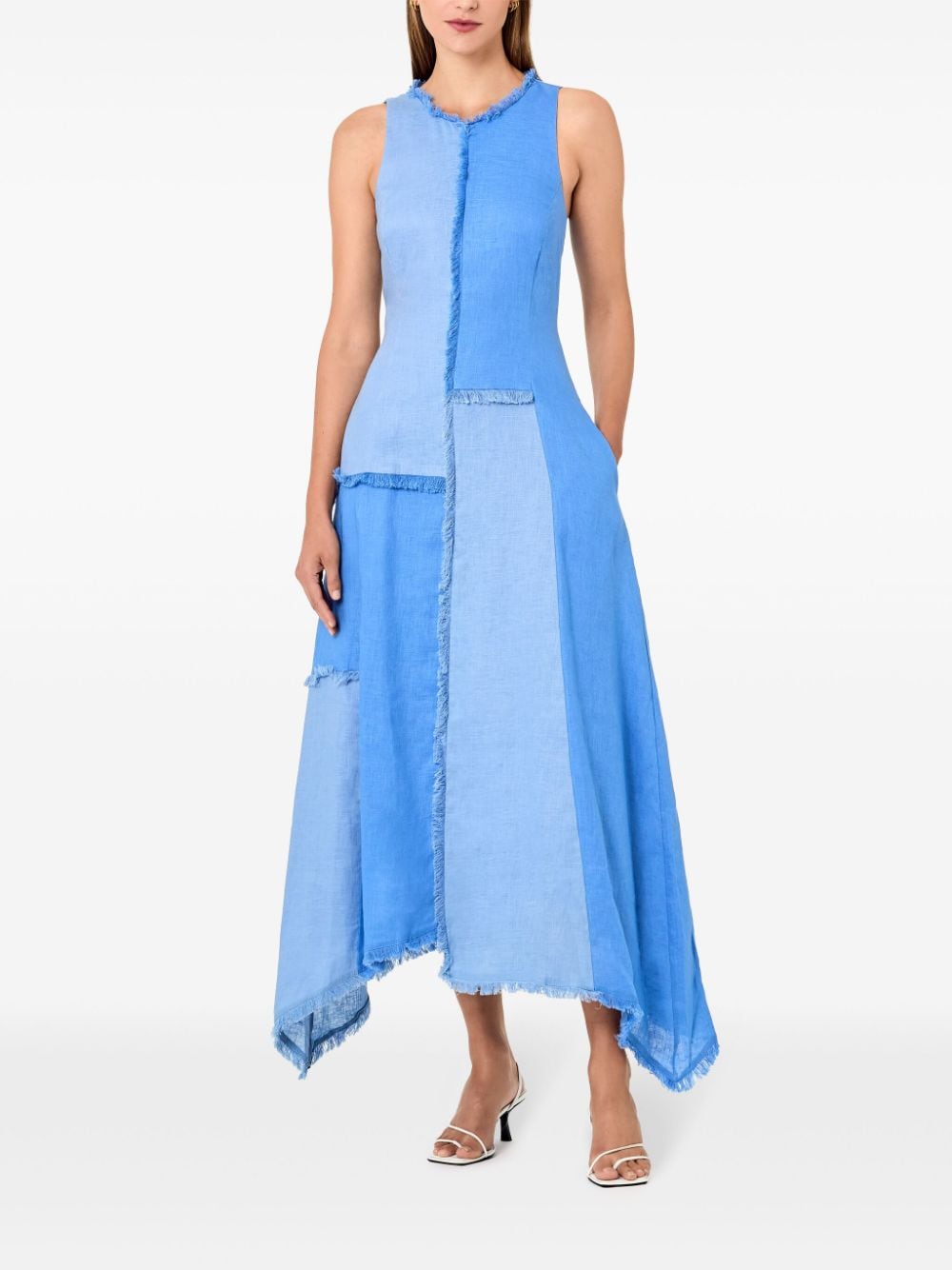 Shop Nicholas Thalassa Linen Dress In Blue