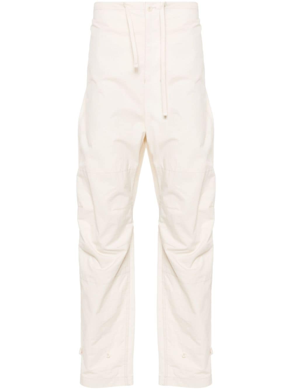 LEMAIRE drawstring-waist loose trousers Beige