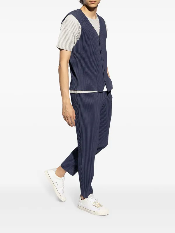 HOMME PLISSE プリーツ テーパードパンツ ISSEY MIYAKE - HOMME PLISSE テーパードパンツの通販 by apple