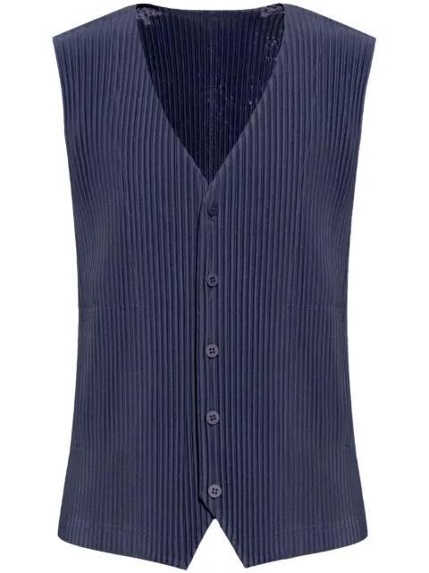 Homme Plissé Issey Miyake pleated V-neck vest 