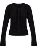 Issey Miyake Pleated Cardigan - Black