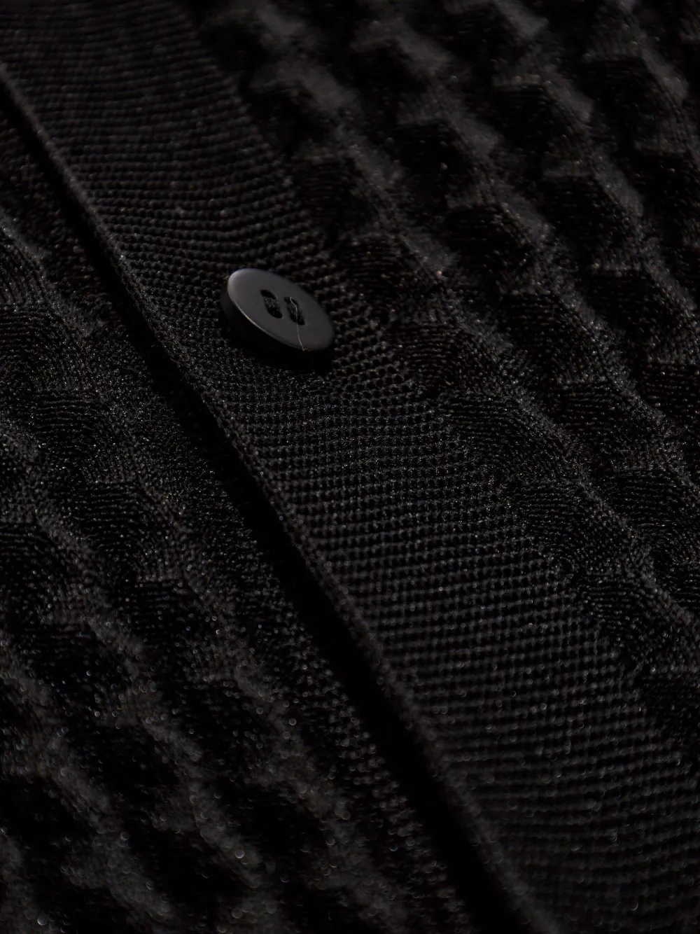 Shop Issey Miyake Pleated Cardigan In Black