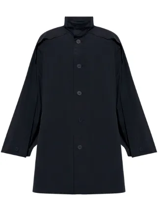 HOMME PLISSÉ ISSEY MIYAKE スタンドカラーロングコート 中古・古着通販】HOMME PLISSE ISSEY MIYAKE (オムプリッセ