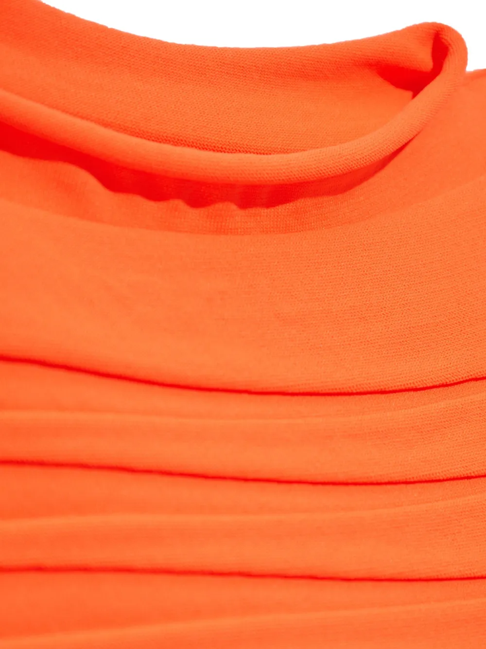 Pleats Please Issey Miyake Asymmetrical stripe top Oranje