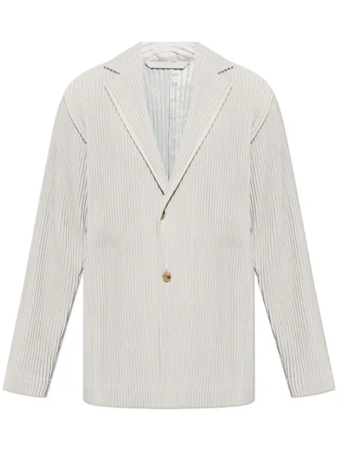 Homme Plissé Issey Miyake plissé-effect single-breasted blazer