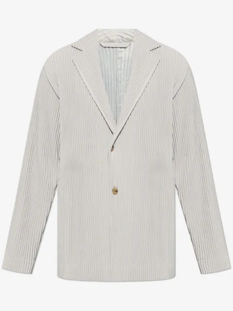 Homme Plissé Issey Miyake plissé-effect single-breasted blazer